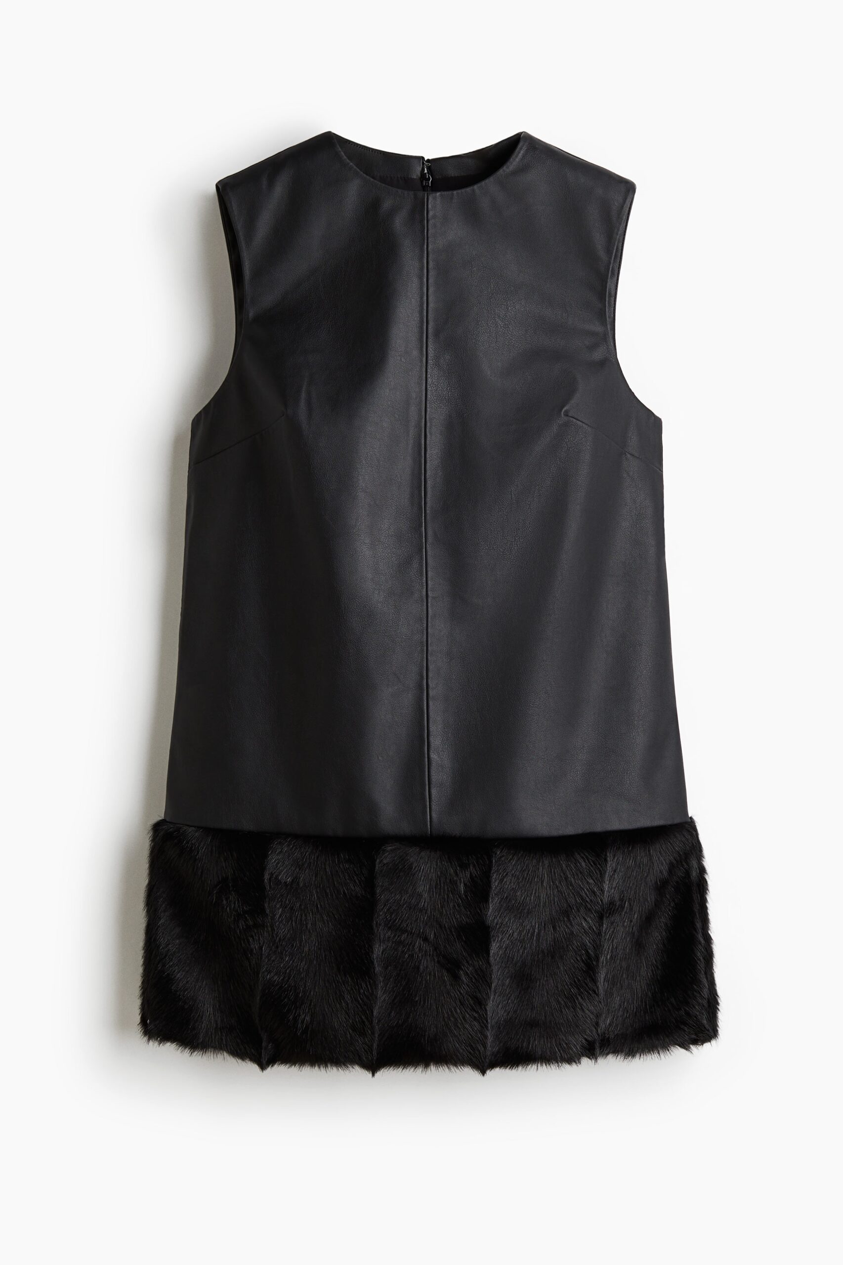 H & M - Mini-jurk met coating - Zwart