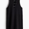 H & M - Jurk met strikje - Zwart