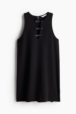 H & M - Jurk met strikje - Zwart