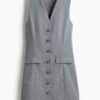 H & M - Doorknoopjurk - Grijs Gemêleerd