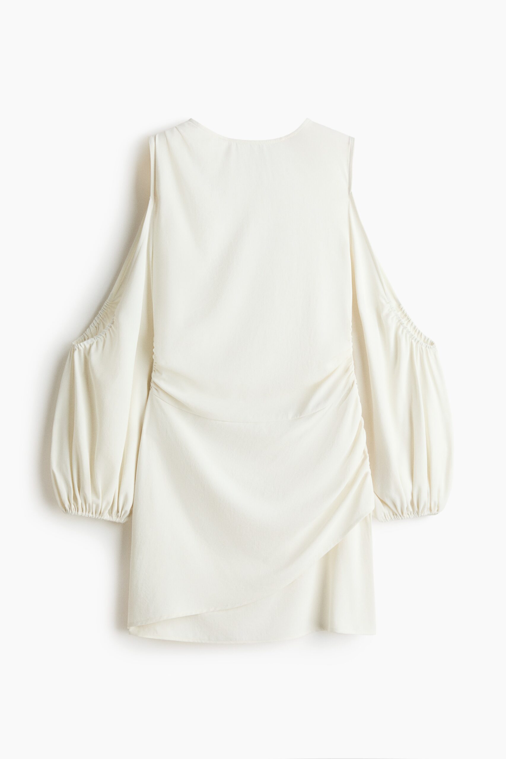 H & M - Cold-shoulderjurk met ballonmouwen - Wit H & M - Cold-shoulderjurk met ballonmouwen - Wit