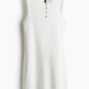 H & M - Jurk van ribtricot - Wit