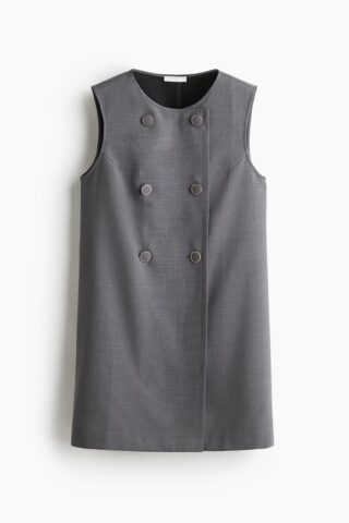 H & M - Double-breasted shift-jurk - Grijs