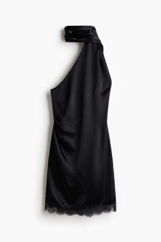 H & M - Mouwloze jurk met sjaaldetail - Zwart