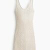 H & M - Jurk met gehaakte look - Roomwit