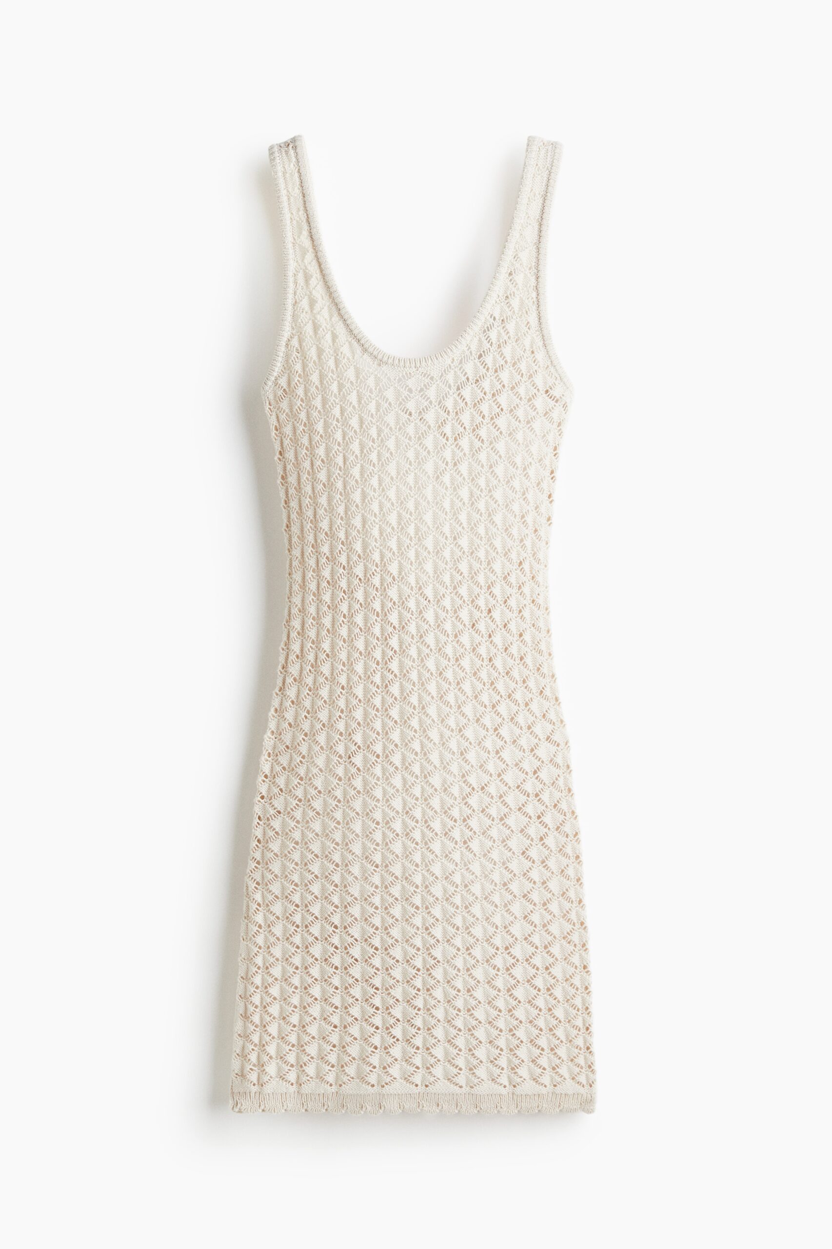 H & M - Jurk met gehaakte look - Roomwit