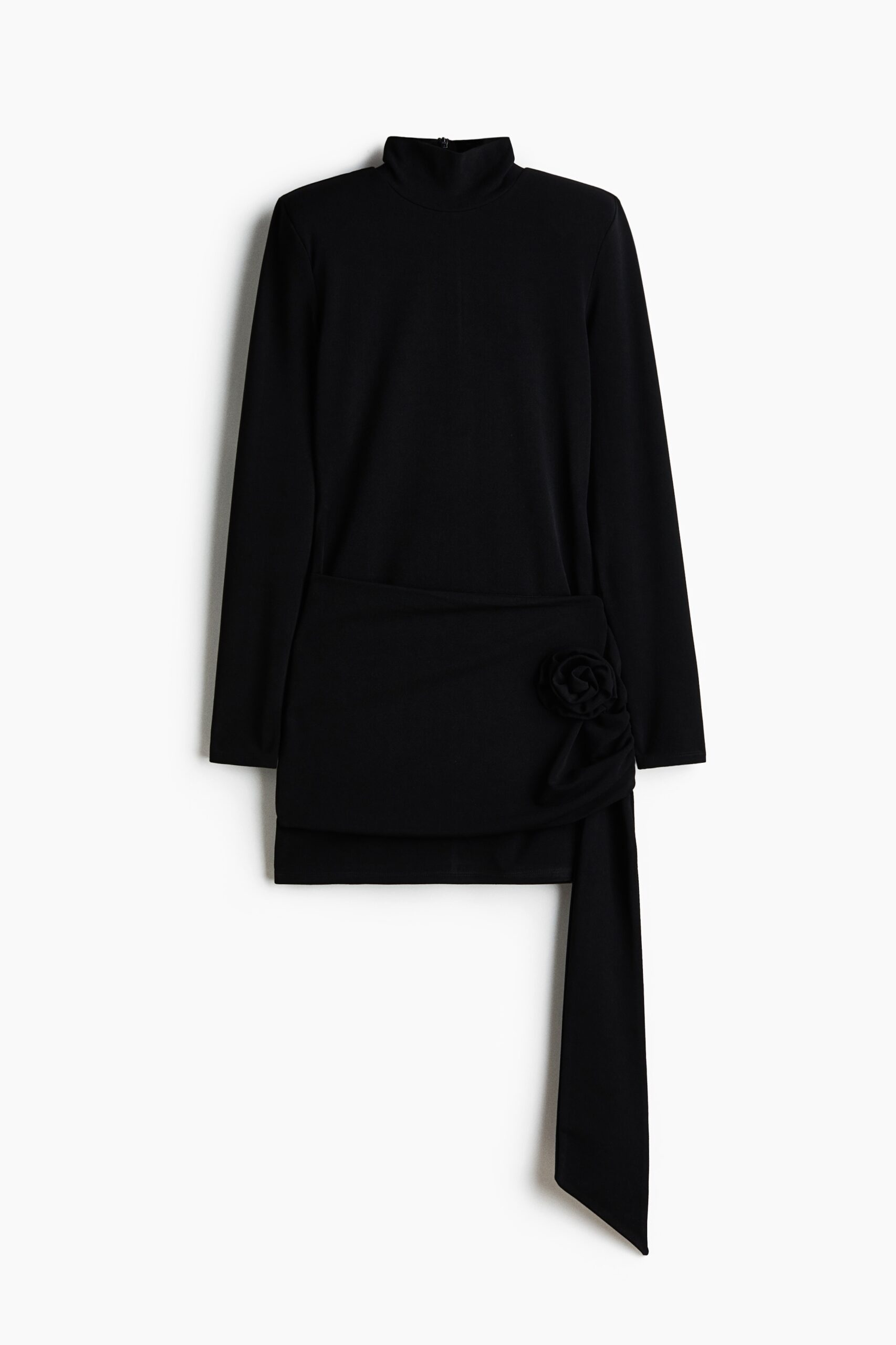 H & M - Jurk met schoudervullingen - Zwart