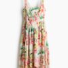 H & M - Jurk met korsetlijfje - Wit/Bloemen