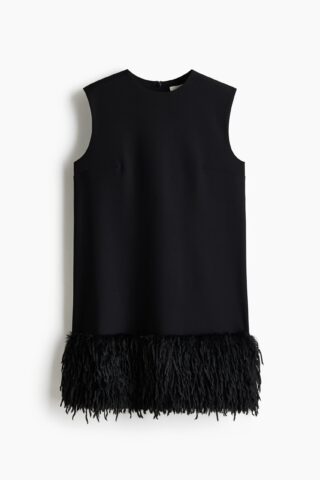 H & M - Mini-jurk met franje - Zwart
