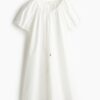 H & M - Jurk met drawstring - Wit