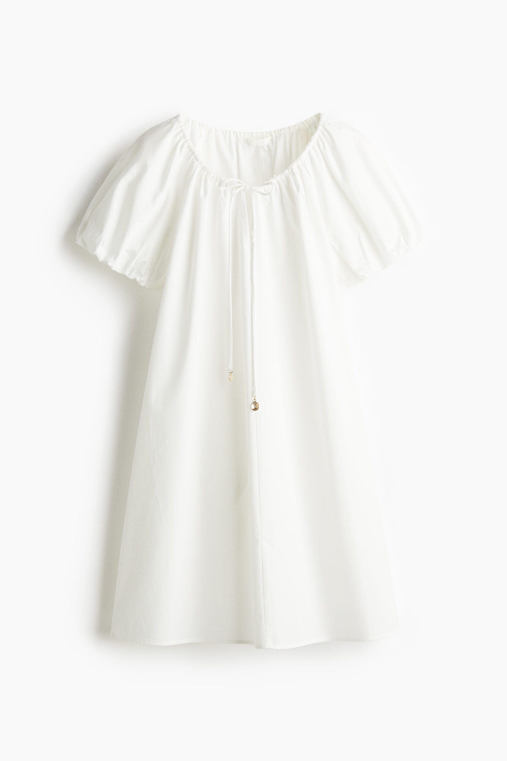 H & M - Jurk met drawstring - Wit