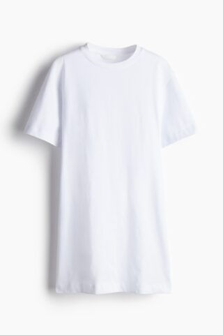 H & M - Getailleerde T-shirtjurk - Wit