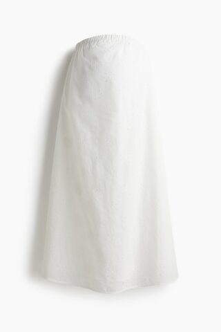 H & M - MAMA Rok met broderie anglaise - Wit