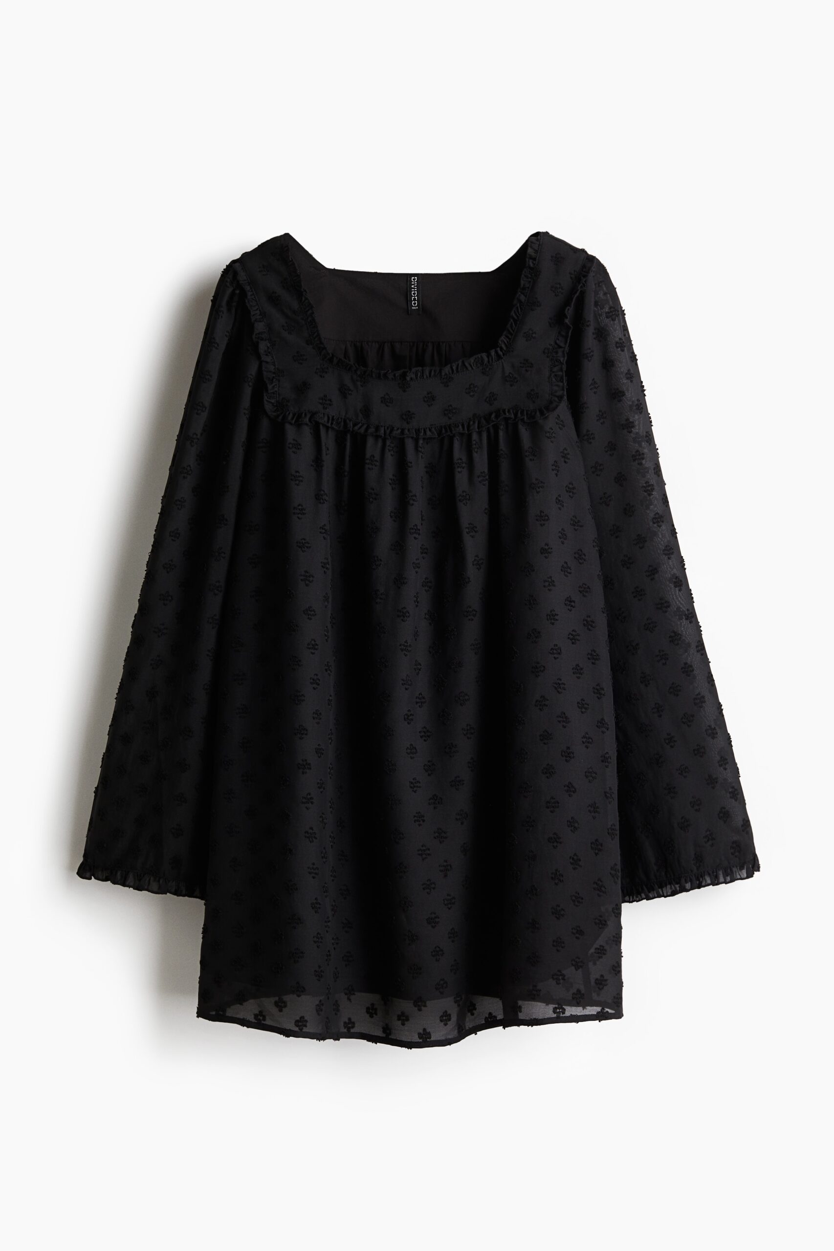 H & M - Transparante jurk met plumetisdessin - Zwart H & M - Transparante jurk met plumetisdessin - Zwart
