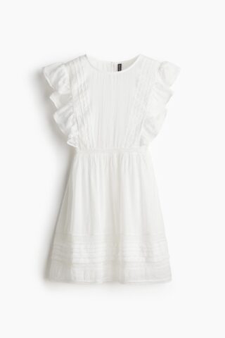 H & M - Pintucked dress - Wit