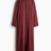 H & M - Overhemdjurk van linnenmix - Roestrood