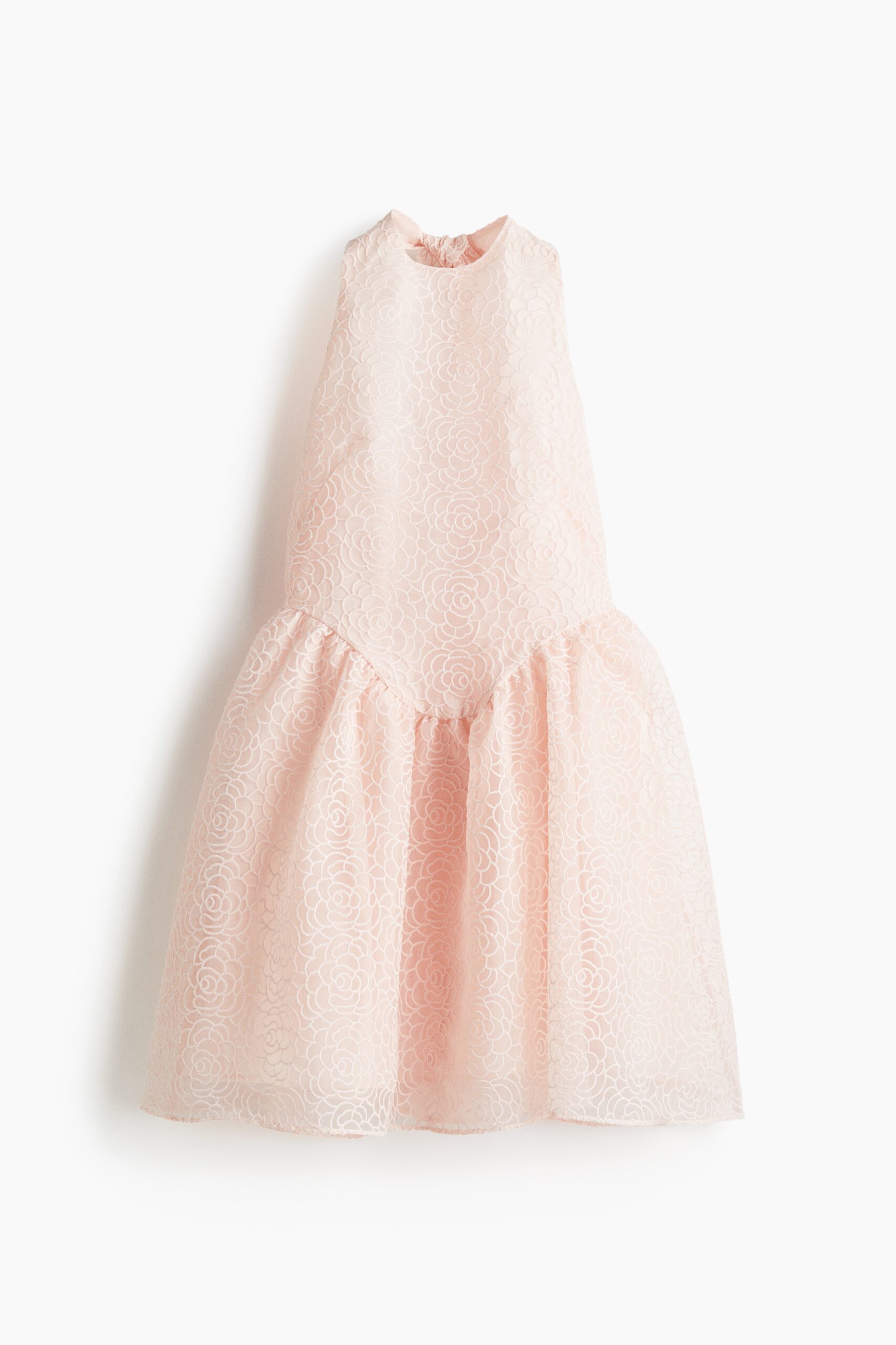 H & M - Halterjurk met borduursel - Poederroze H & M - Halterjurk met borduursel - Poederroze