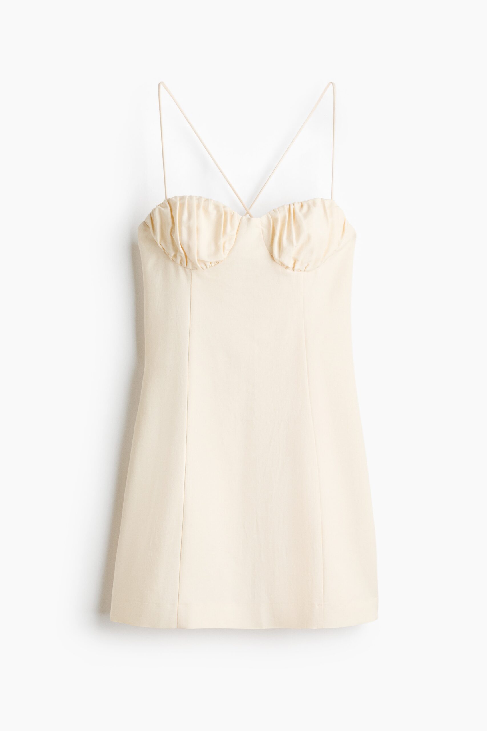 H & M - Strappy jurk van linnenmix - Roomwit H & M - Strappy jurk van linnenmix - Roomwit