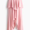 H & M - Volantrok van viscosemix - Roze