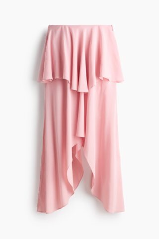 H & M - Volantrok van viscosemix - Roze