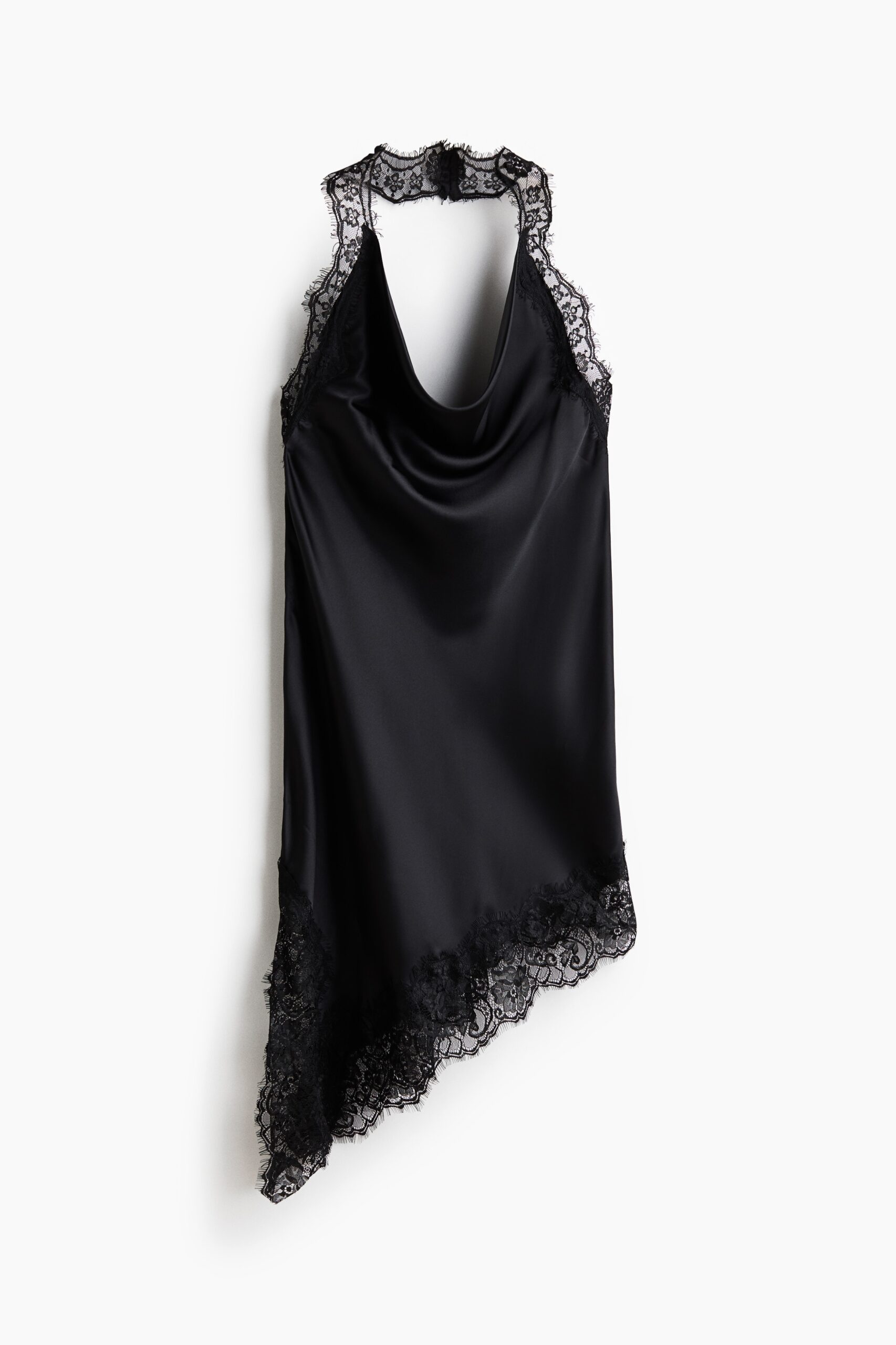 H & M - Satijnen halterjurk - Zwart H & M - Satijnen halterjurk - Zwart