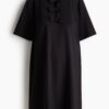 H & M - MAMA Shiftjurk met strikjes - Zwart
