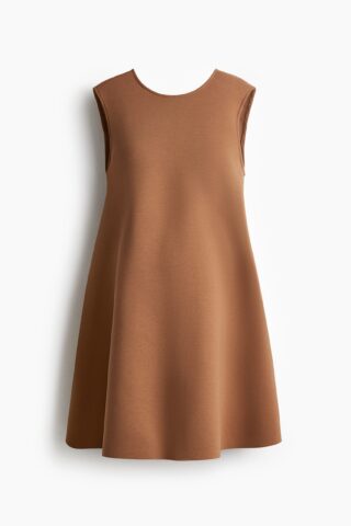 H & M - MAMA Scuba jurk - Donkerbeige