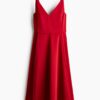 H & M - Strappy jurk met V-hals - Rood