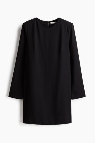 H & M - Jurk met schoudervullingen - Zwart