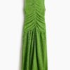 H & M - Gedrapeerde tricot jurk - Groen