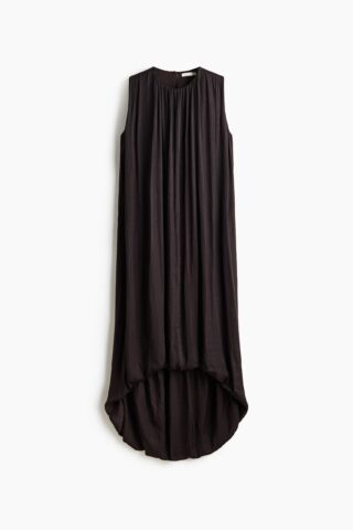H & M - Gedrapeerde bubble-hemjurk - Donkerbruin