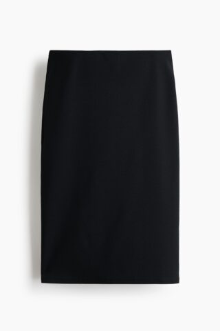 H & M - Tricot kokerrok - Zwart