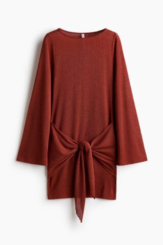 H & M - Jurk met strikbanden - Rood