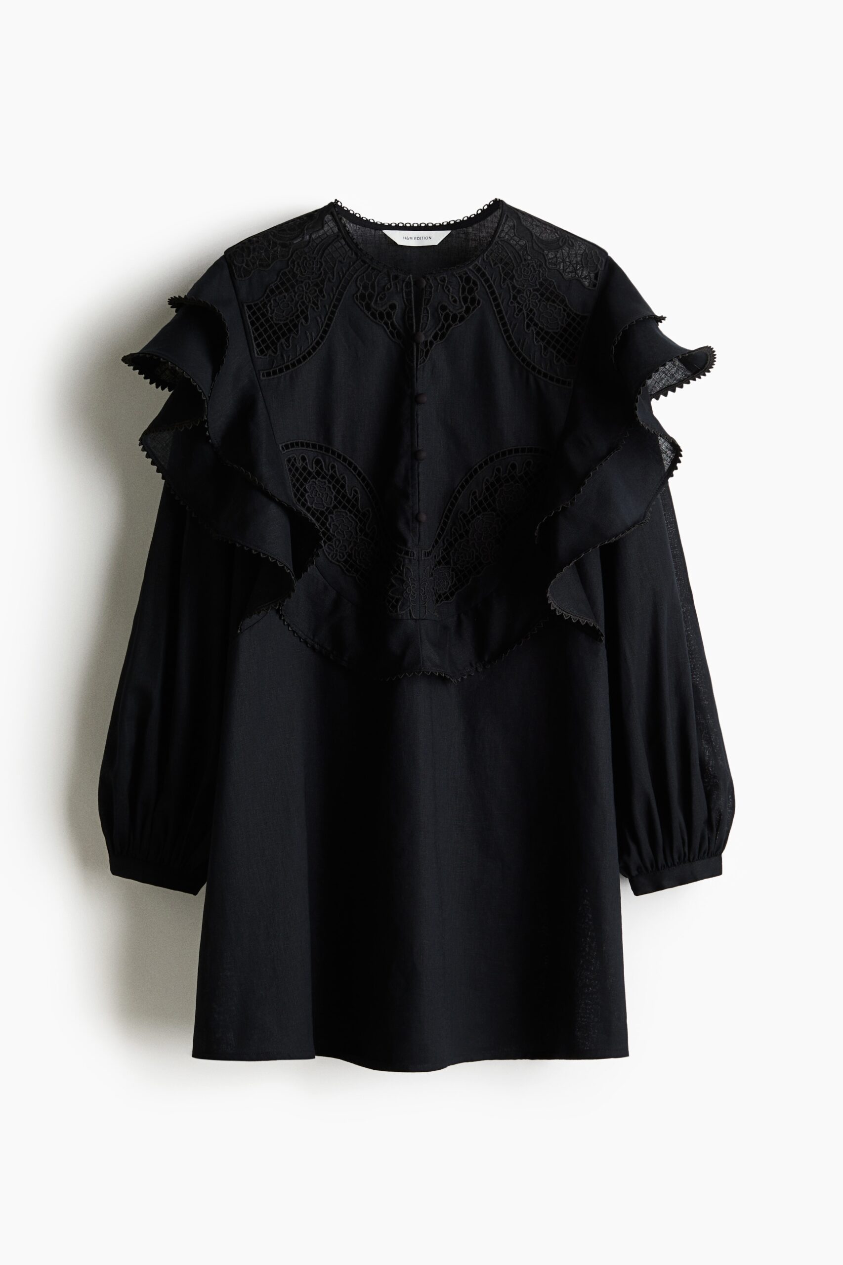 H & M - Tuniekjurk van linnenmix - Zwart H & M - Tuniekjurk van linnenmix - Zwart