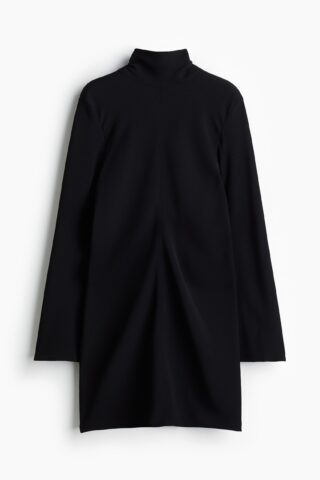 H & M - Jurk met trompetmouwen - Zwart