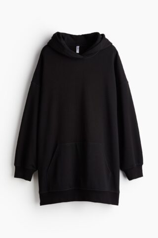 H & M - Katoenen jurk met capuchon - Zwart