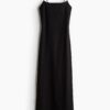 H & M - Maxi-jurk met strikbandjes - Zwart