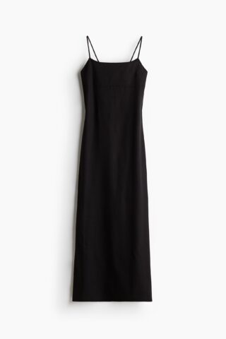 H & M - Maxi-jurk met strikbandjes - Zwart