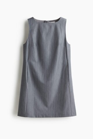 H & M - Shift-jurk - Grijs/Krijtstreep