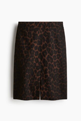 H & M - Kokerrok - Bruin/Luipaarddessin