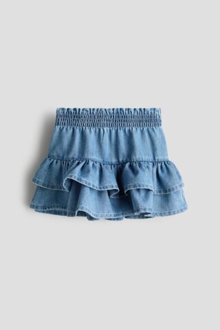 H & M - Denim volantrok - Denimblauw