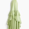 H & M - High-low volantjurk - Lichtgroen