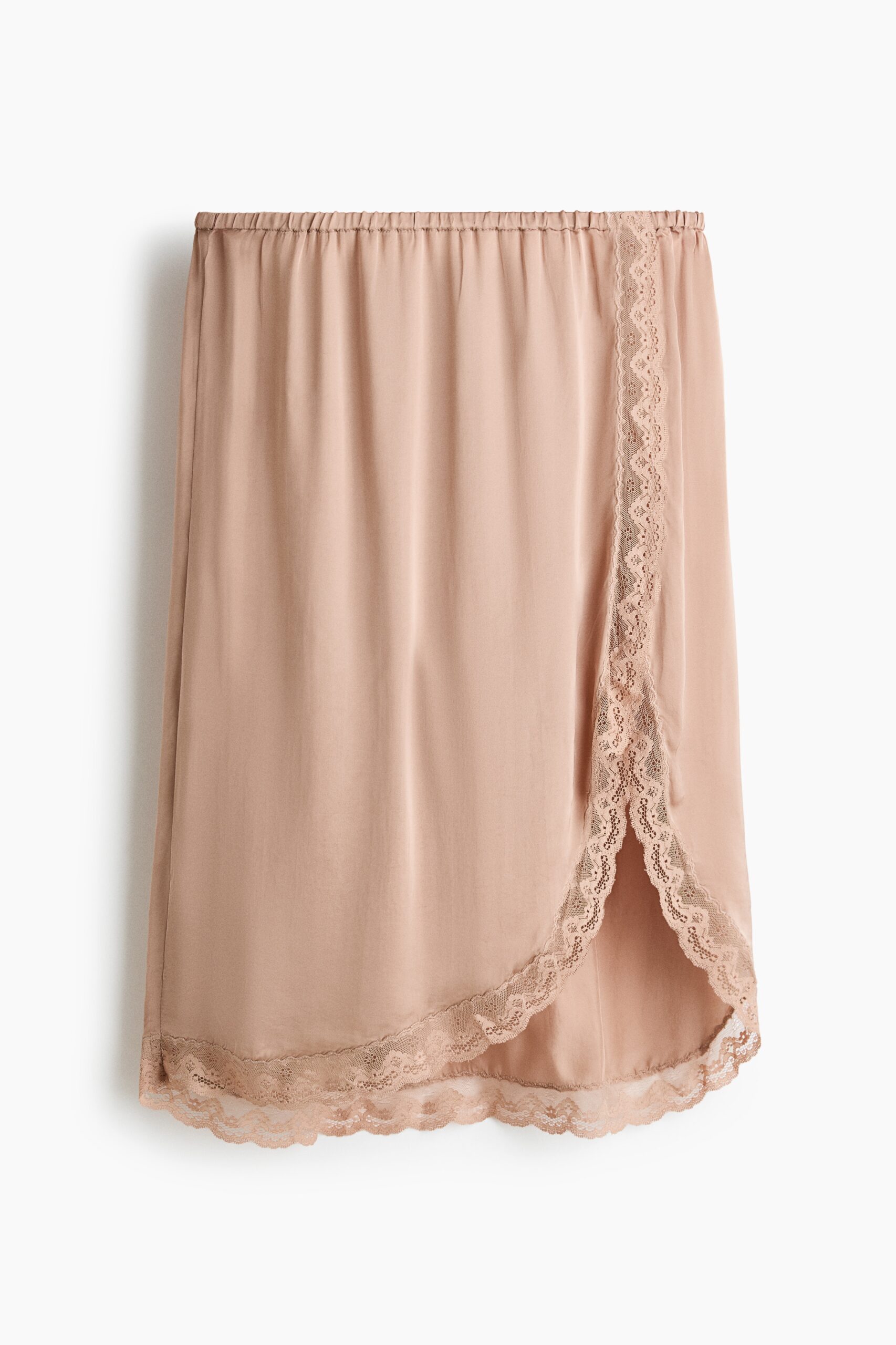 H & M - Rok van viscosesatijn - Beige