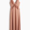 H & M - Jurk met volant - Dusty Oranje