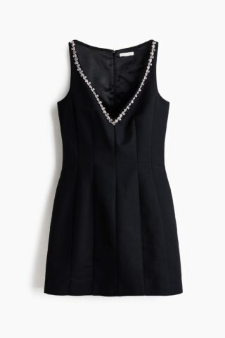 H & M - Jurk met stras - Zwart