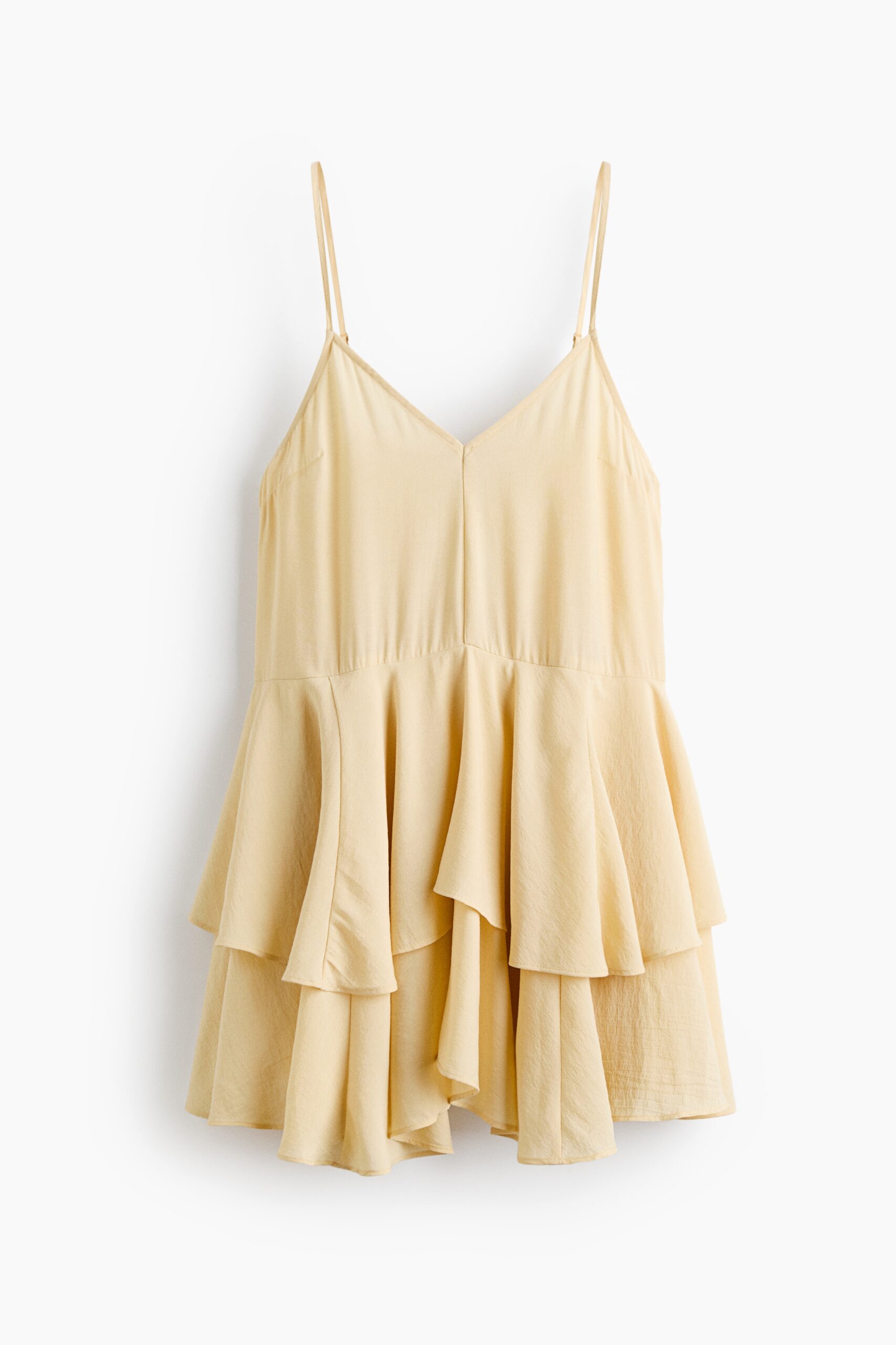 H & M - Strokenjurk van viscosemix - Bleekgeel H & M - Strokenjurk van viscosemix - Bleekgeel