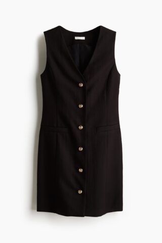 H & M - Doorknoopjurk - Zwart