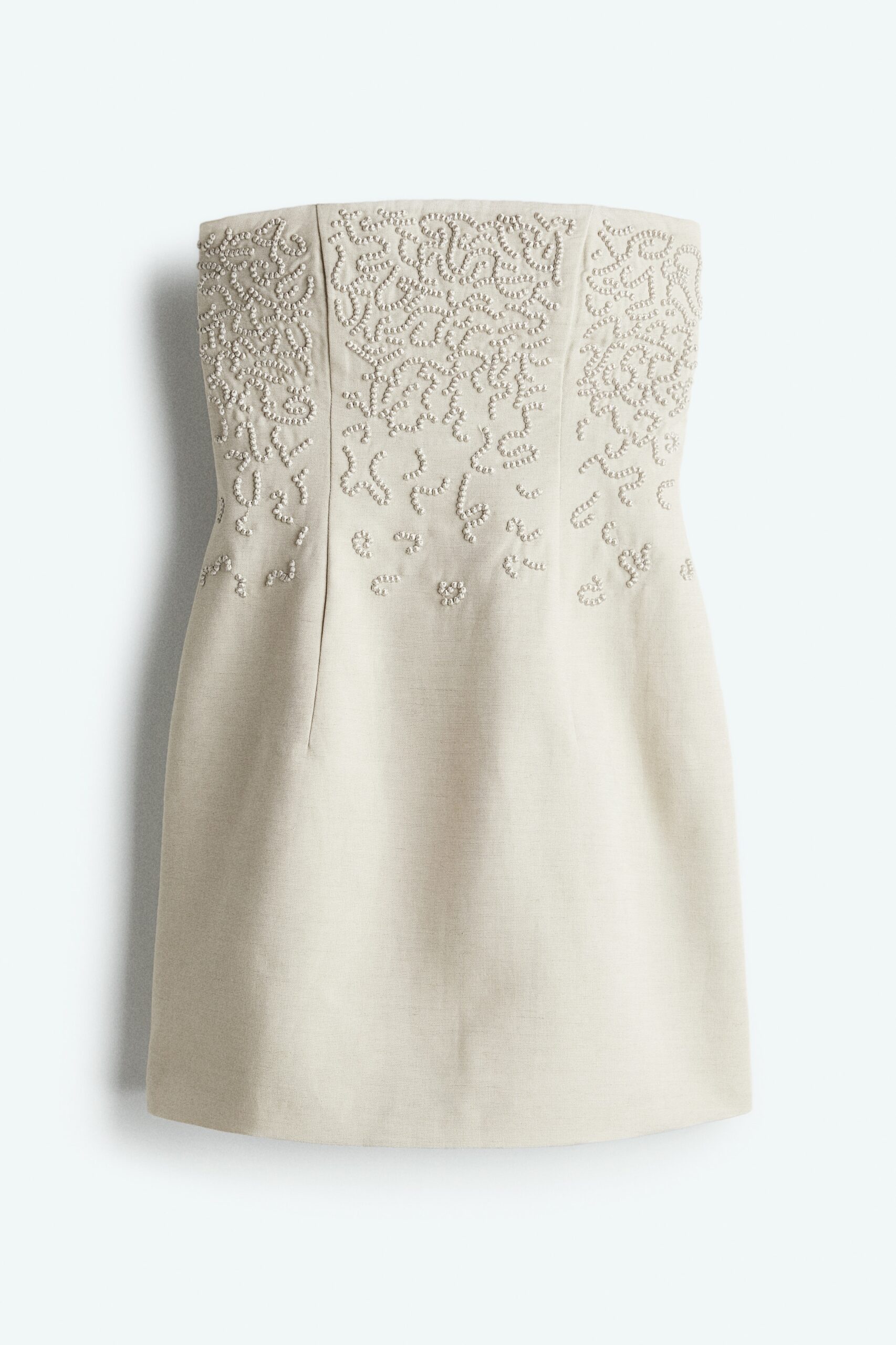 H & M - Bandeaujurk van linnenmix - Lichtbeige H & M - Bandeaujurk van linnenmix - Lichtbeige