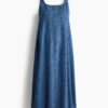 H & M - MAMA Denim midi-jurk - Denimblauw