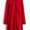 H & M - Jurk met gedraaid detail - Rood